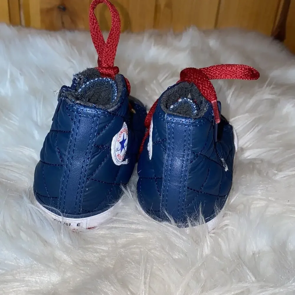 Converse All Star Blue Nylon Quilted Zip Lace 8